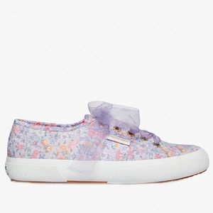 Superga X Love Shack Fancy purple floral sneakers women US 8 NWT